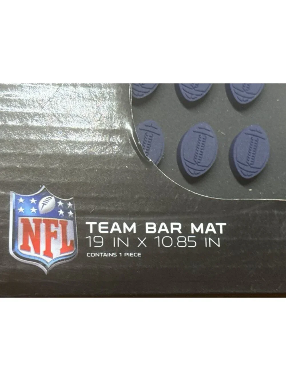 New England Patriots NFL bar non-slip rubber mat, 19 inches by 10.85 new in box